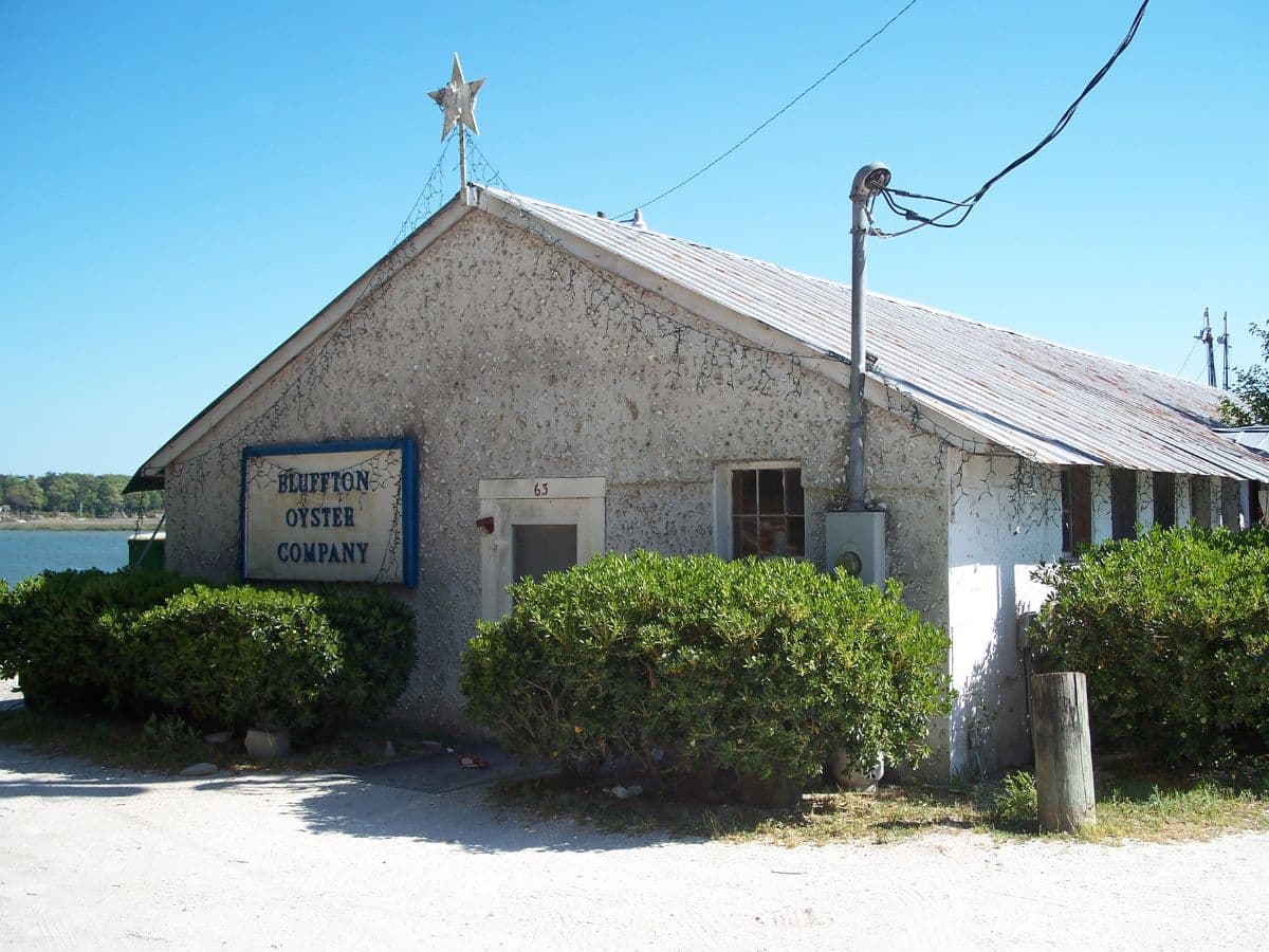 Outdoor structure of Bluffton Oyster Factory